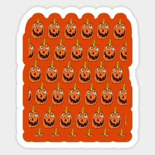 Funny Halloween Pumpkin Pattern Sticker